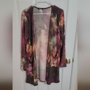 Women's Multicolor Tie-Dye Cardigan